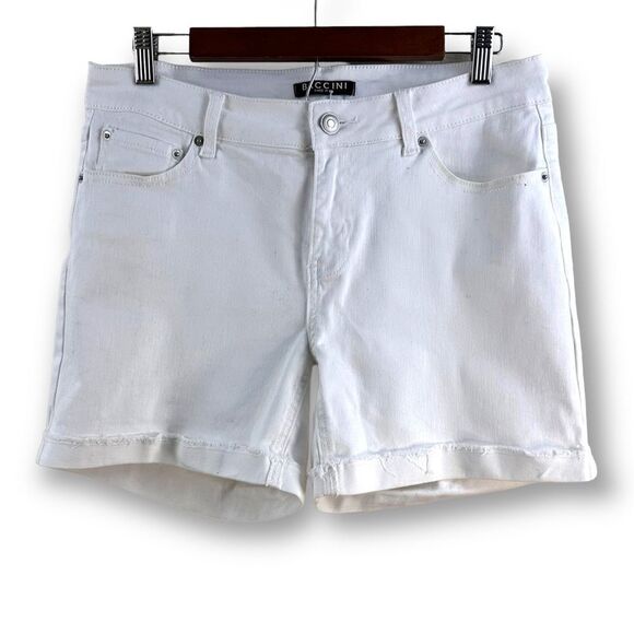 Baccini white denim shorts size M - Picture 1 of 7